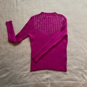 Fuchsia pop ladies long sleeve. INC brand size large never worn.